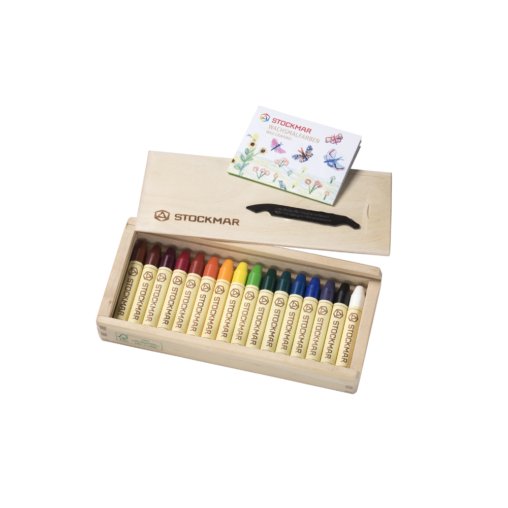 みつろうスティッククレヨン 16色木箱