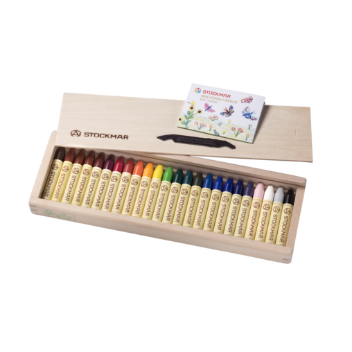 みつろうスティッククレヨン 24色木箱